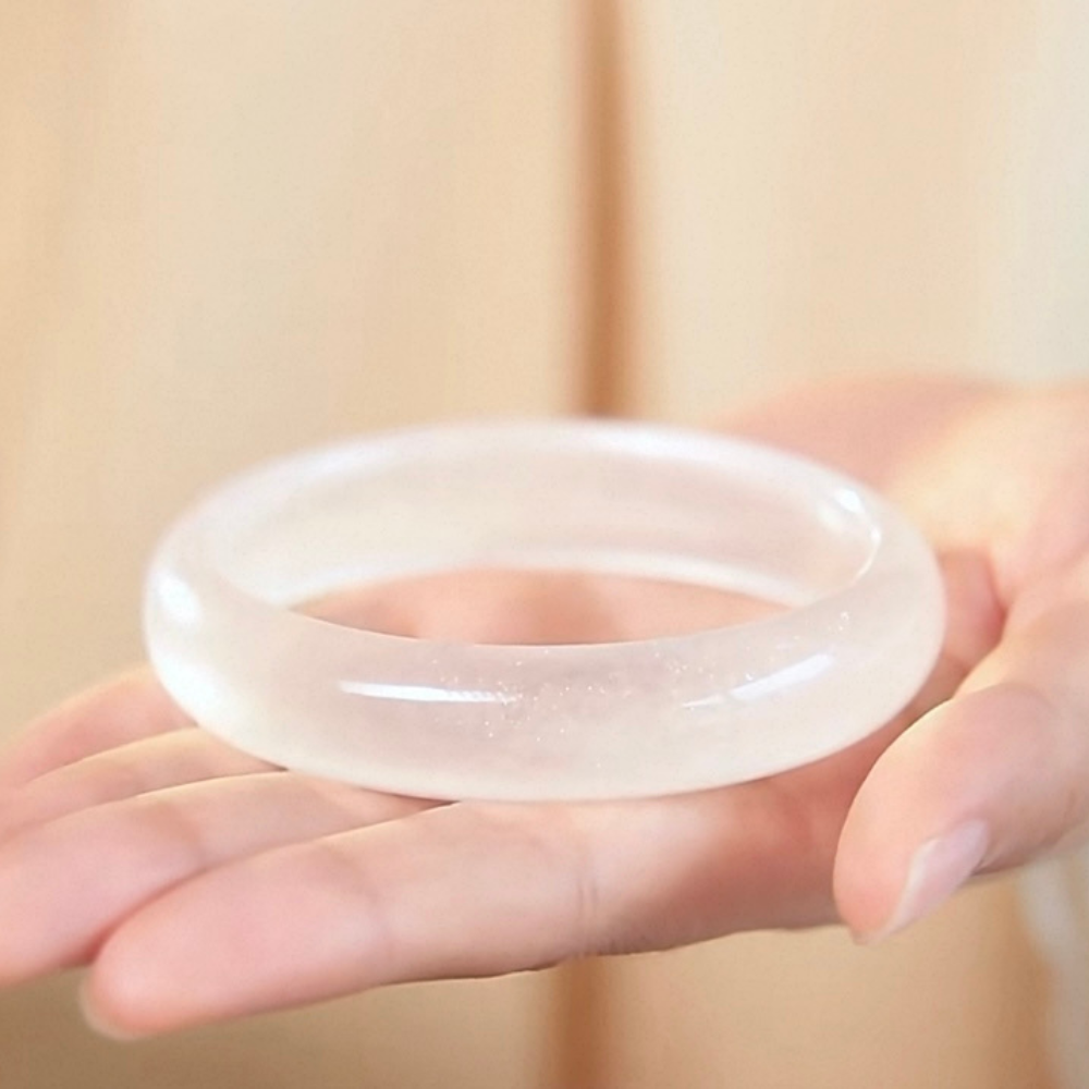 White Jade Serenity Bangle