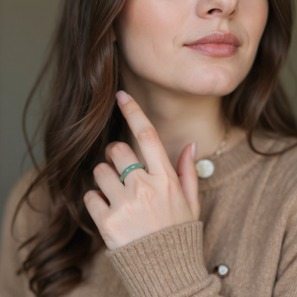 Hetian Emerald Grace Ring
