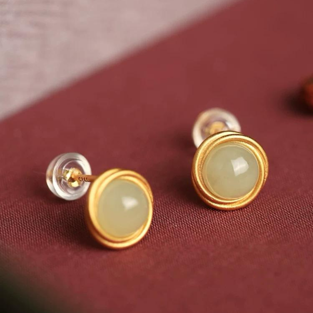 Hetian Jade Horizon Earrings