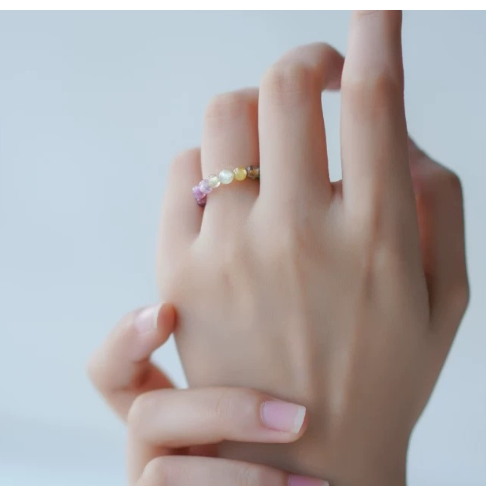 Rainbow Tourmaline Luck Ring