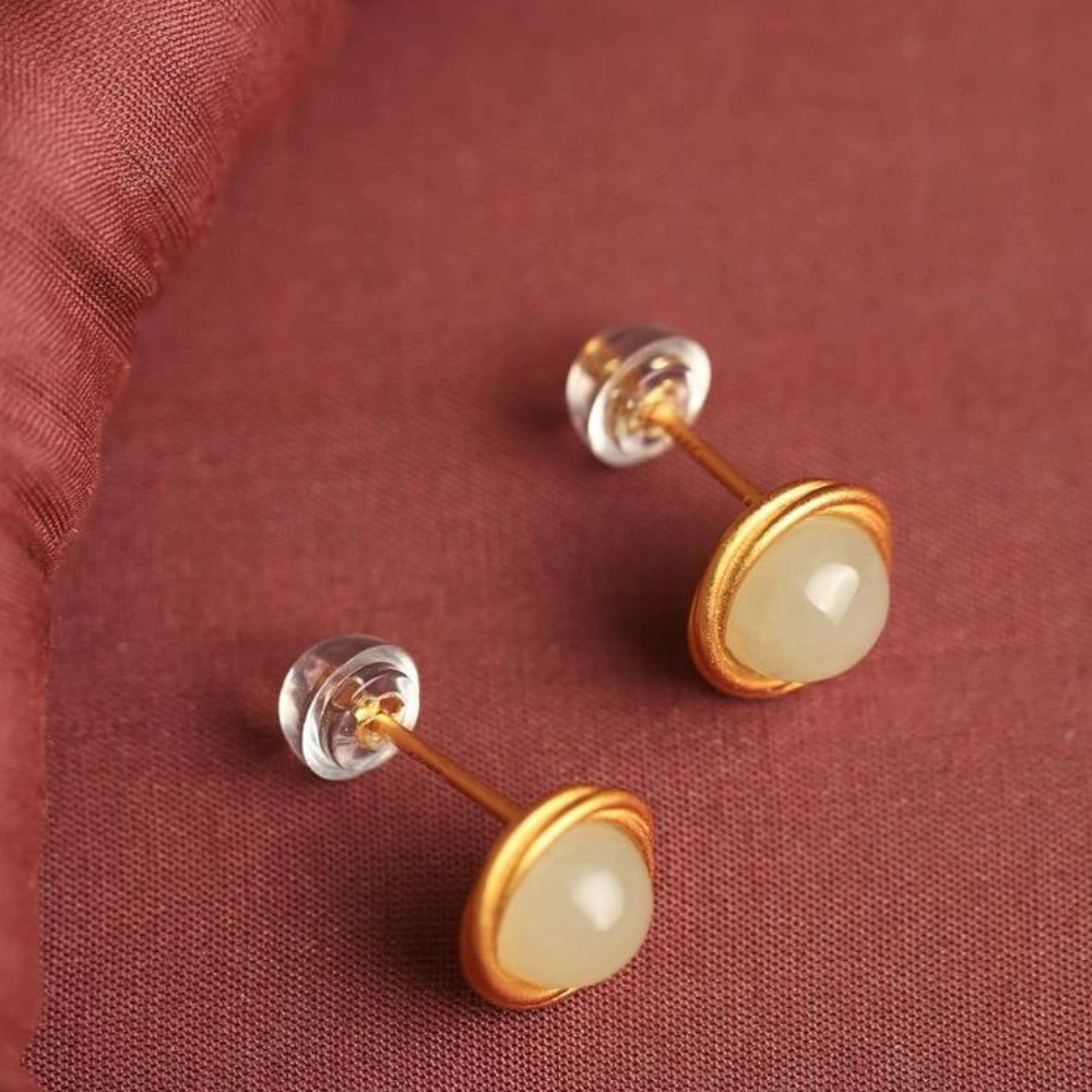 Hetian Jade Horizon Earrings