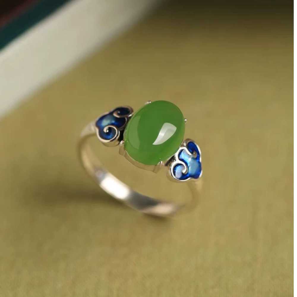 Hetian Jade Cloud Ring