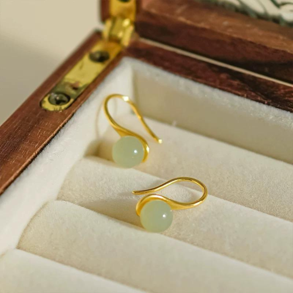 Hetian Jade Serenity Drops Earrings