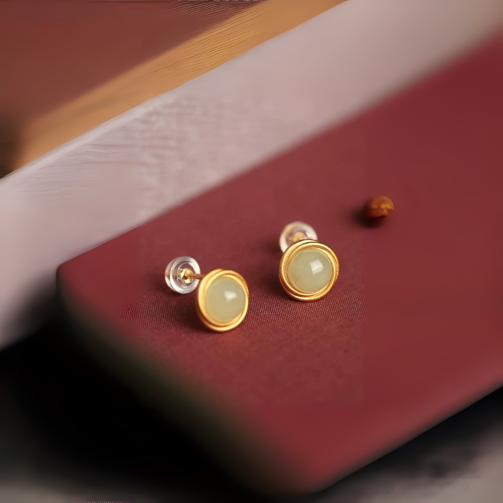 Hetian Jade Horizon Earrings