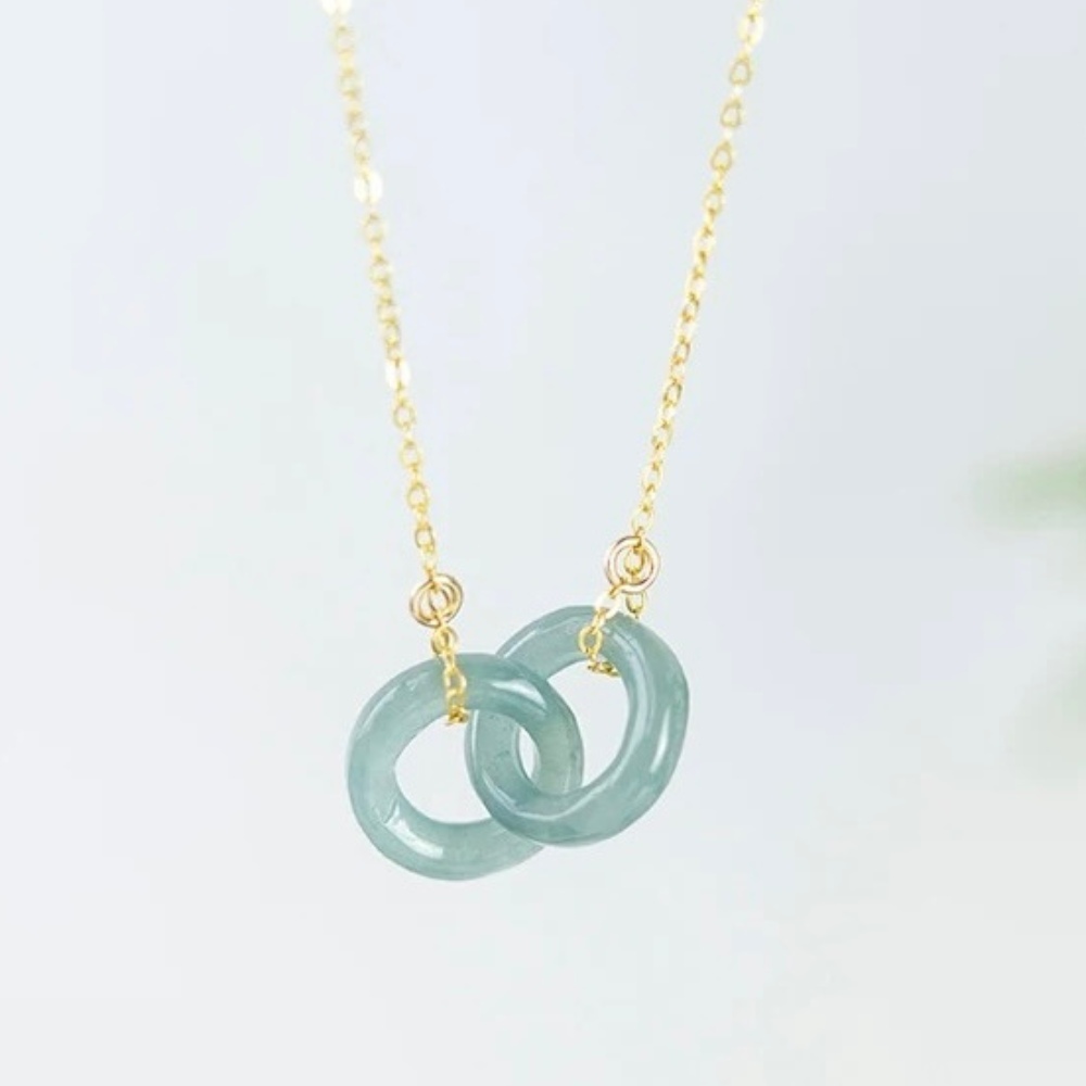 Emerald Interlock Elegance Necklace