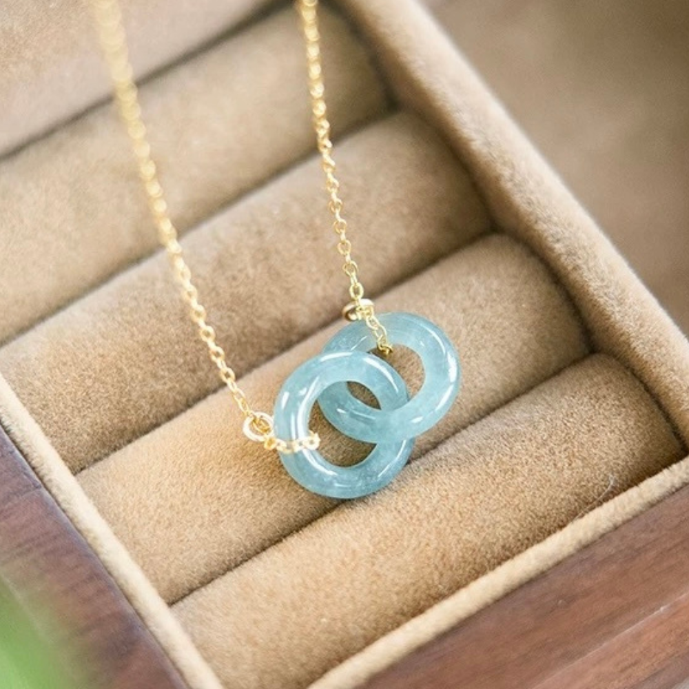 Emerald Interlock Elegance Necklace