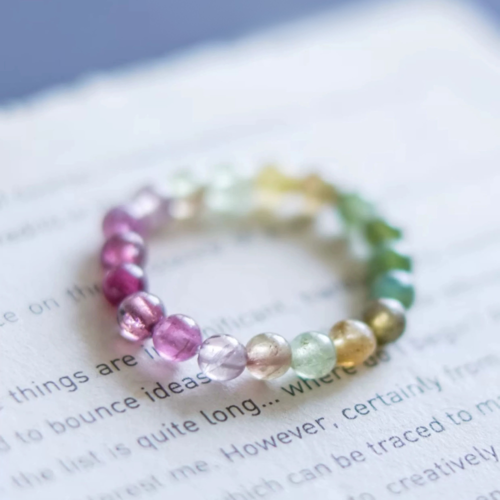 Rainbow Tourmaline Luck Ring