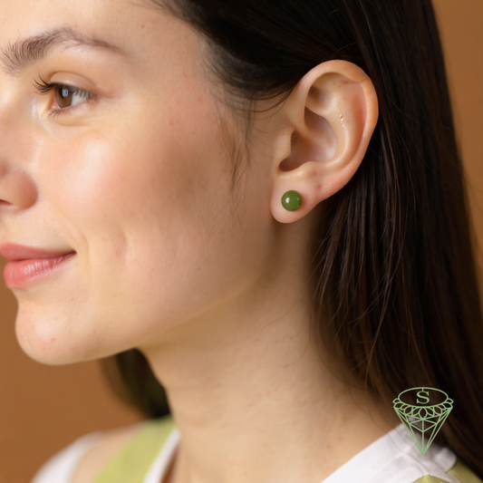 Jade Dewdrop Studs