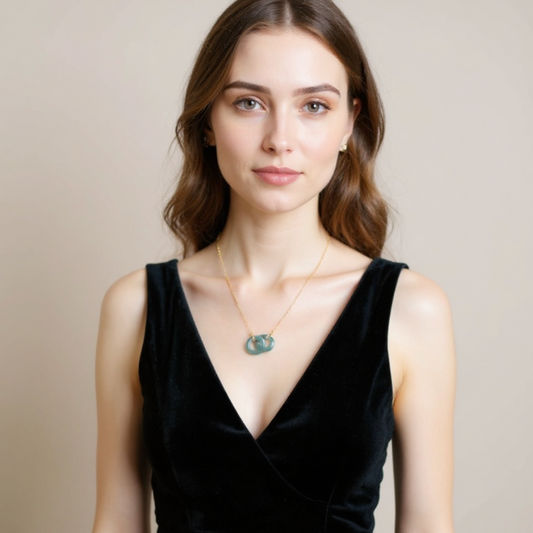 Emerald Interlock Elegance Necklace
