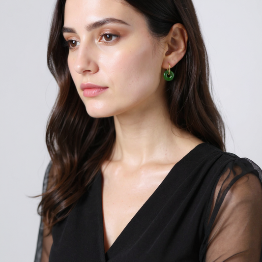 Jade Green Elegance Earrings