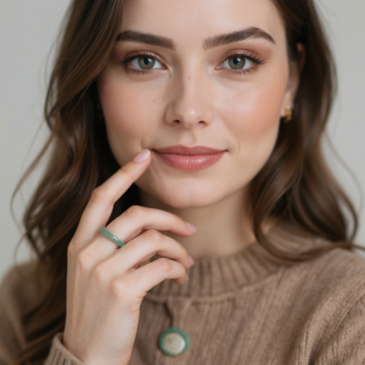 Hetian Emerald Grace Ring