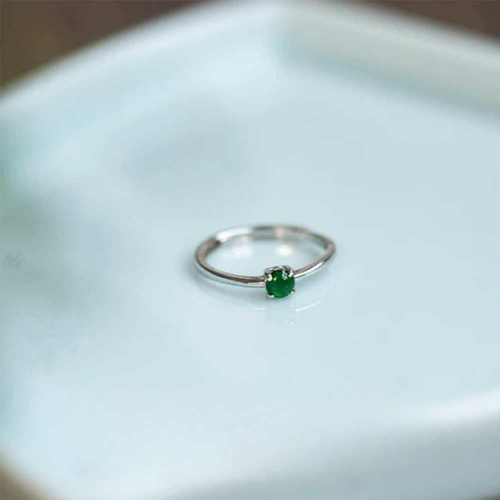 Jade Emerald Whisper Ring
