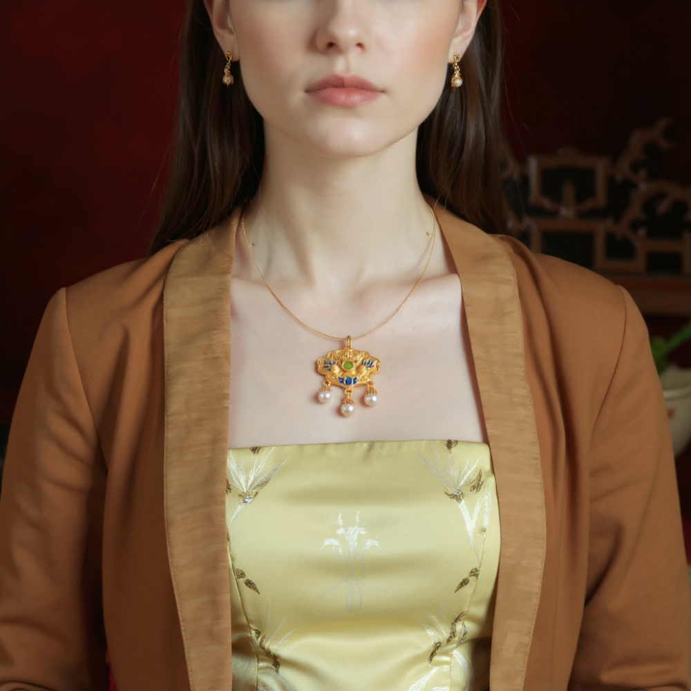 Hetian Koi Prosperity Necklace