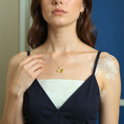 Hetian Clover Grace Necklace