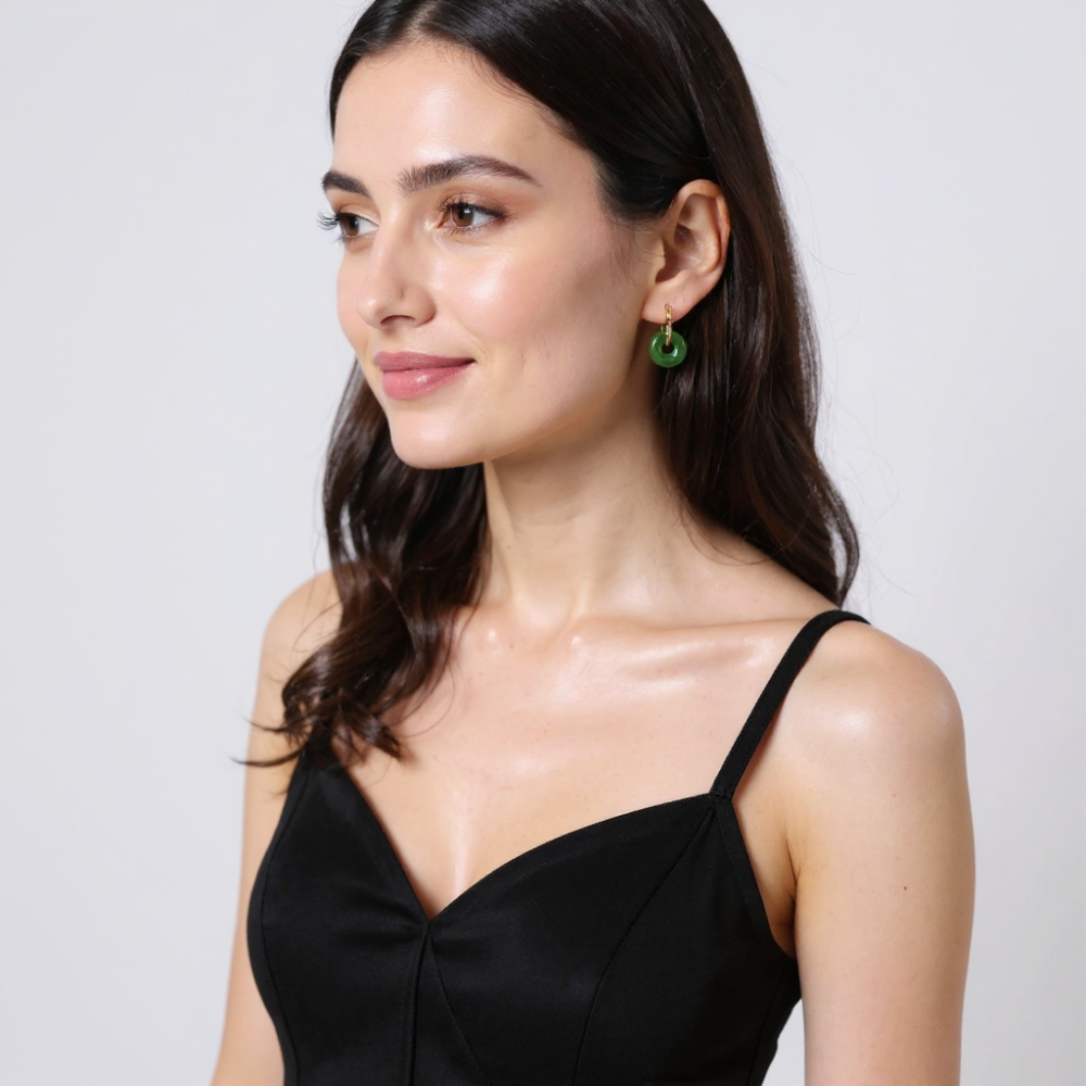 Jade Green Elegance Earrings