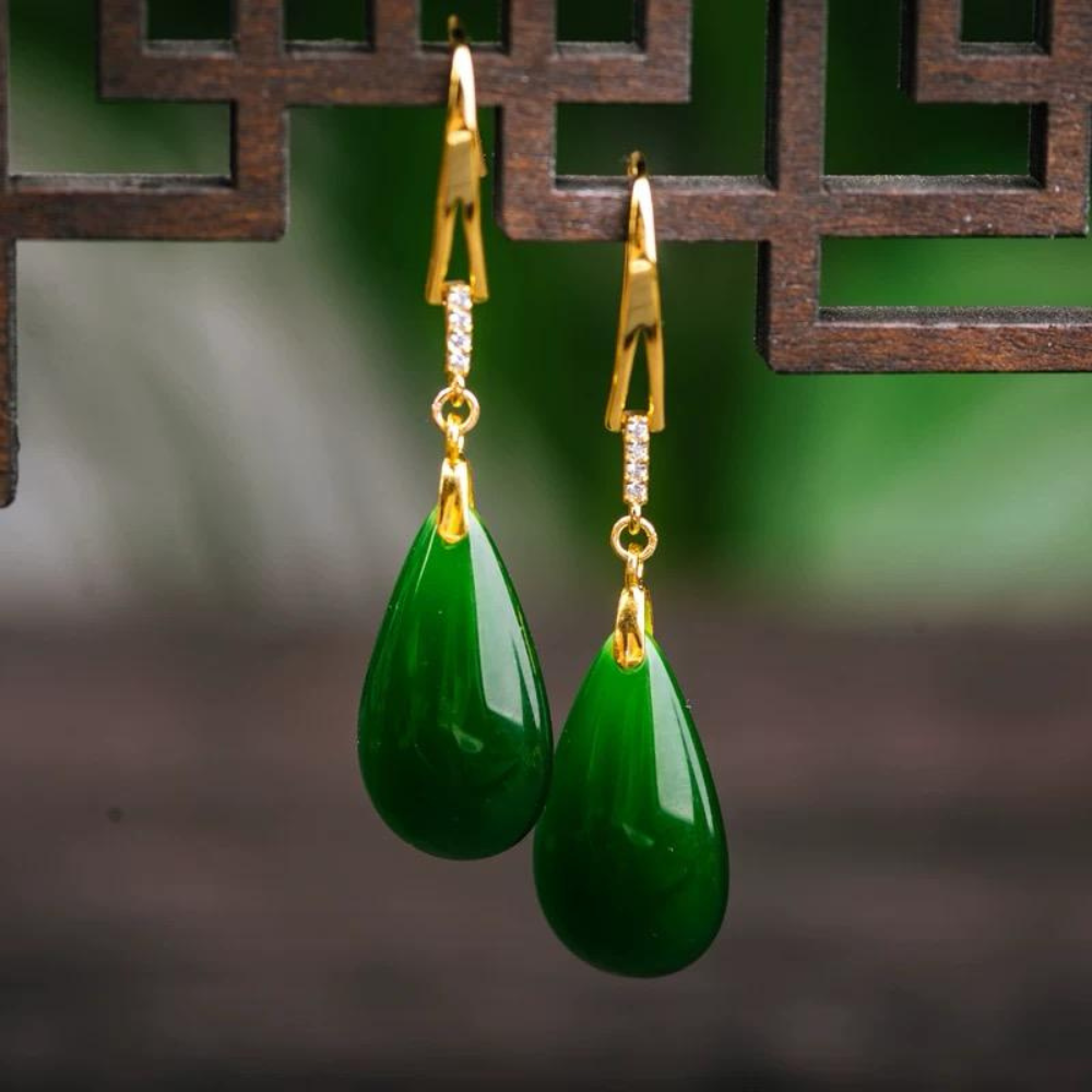 Jade Golden Grace Earrings