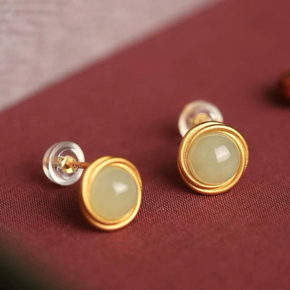 Hetian Jade Horizon Earrings