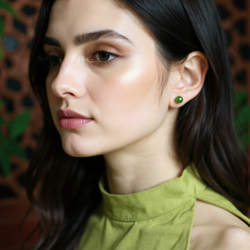 Hetian Golden Bloom Earrings