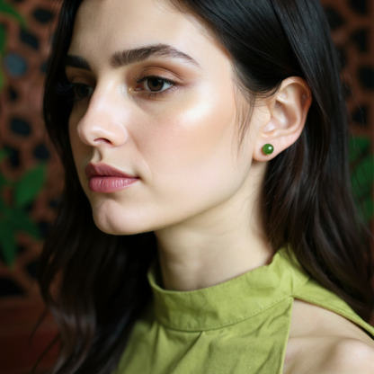 Hetian Golden Bloom Earrings