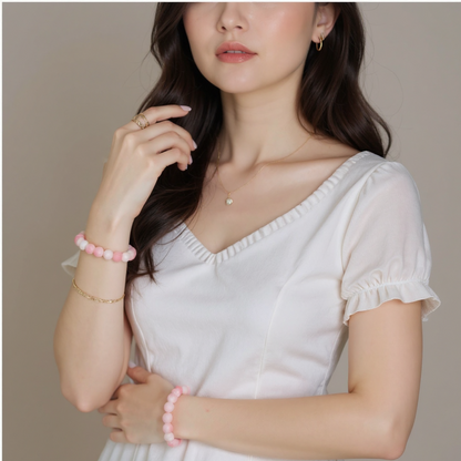 Pink Quartz Blossom Bracelet