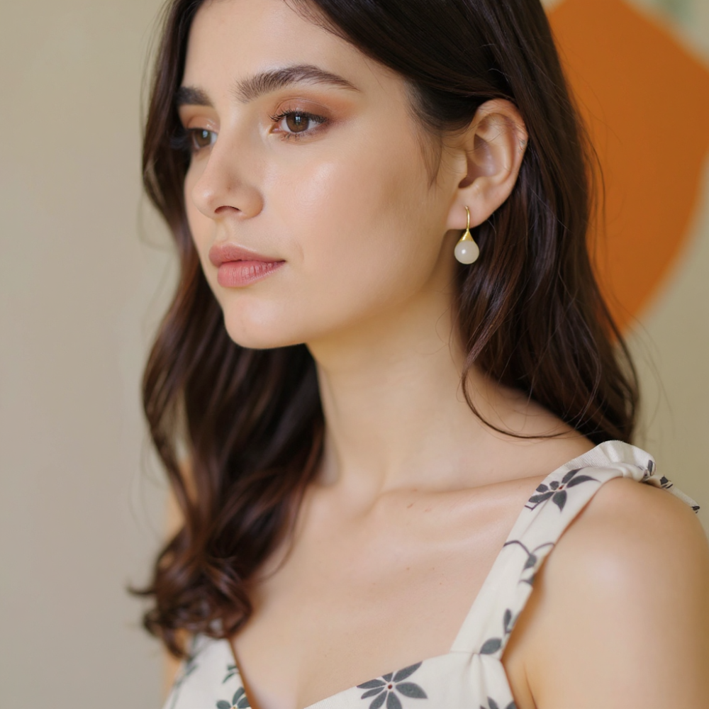 Hetian Jade Serenity Drops Earrings