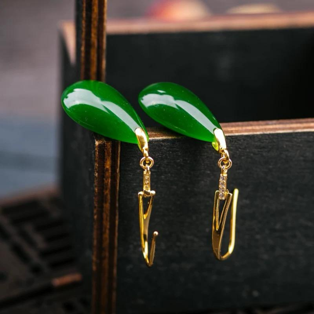 Jade Golden Grace Earrings