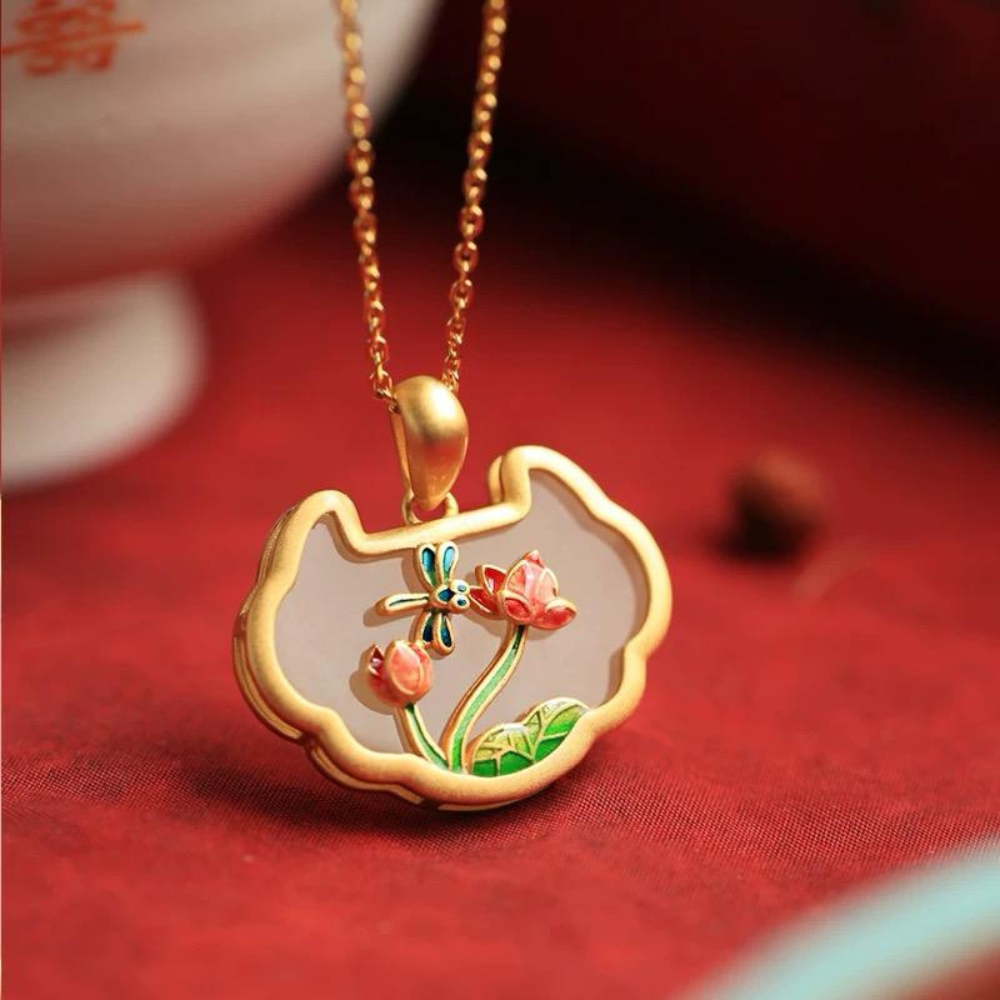 Lotus Hetian Bloom Necklaces