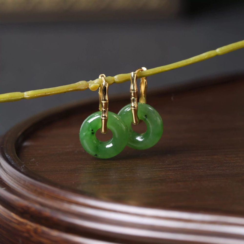 Jade Green Elegance Earrings
