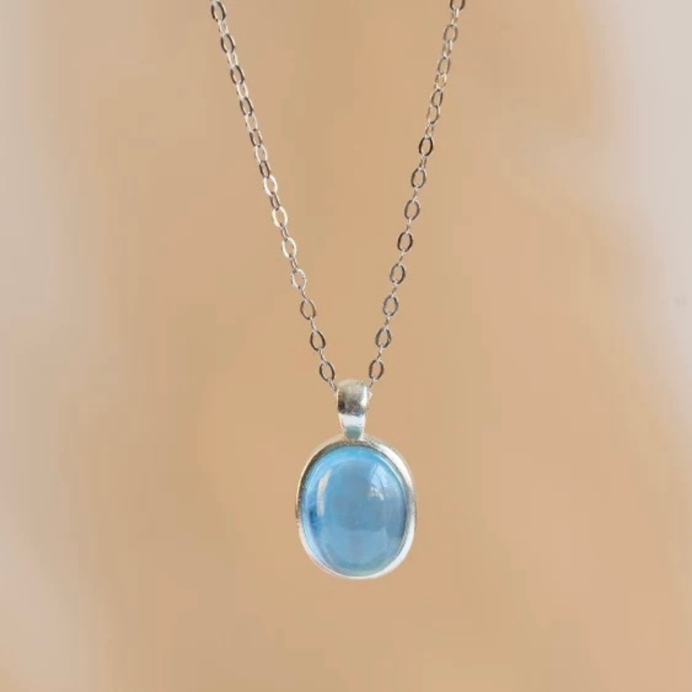 Aquamarine Sea Charm Necklace