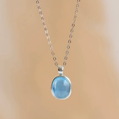 Aquamarine Sea Charm Necklace