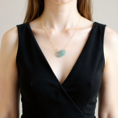 Emerald Interlock Elegance Necklace