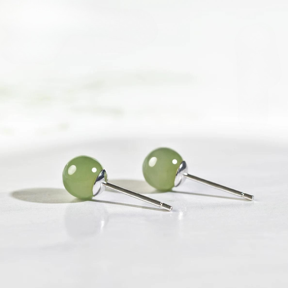 Jade Emerald Glow Studs