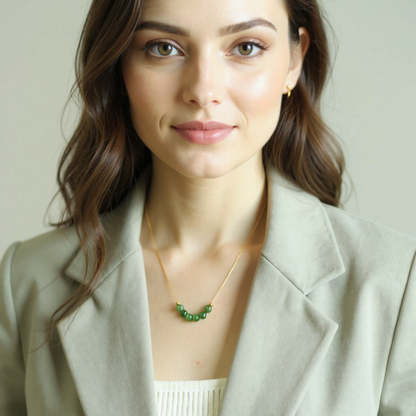 Hetian Jade Bead Strand Necklace