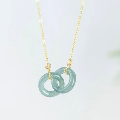Emerald Interlock Elegance Necklace