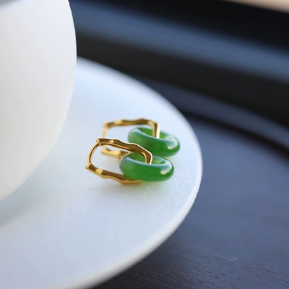 Jade Green Elegance Earrings