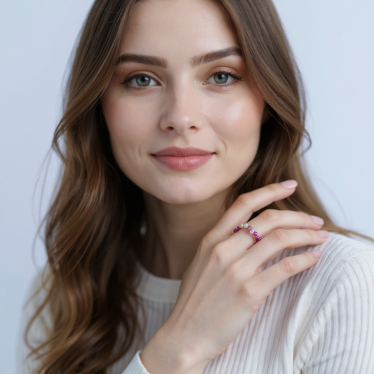 Rainbow Tourmaline Luck Ring