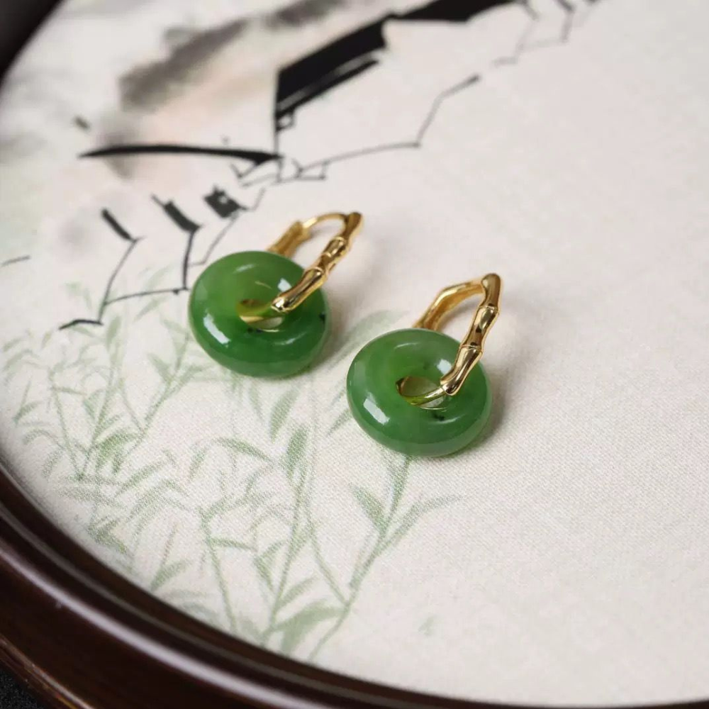 Jade Green Elegance Earrings
