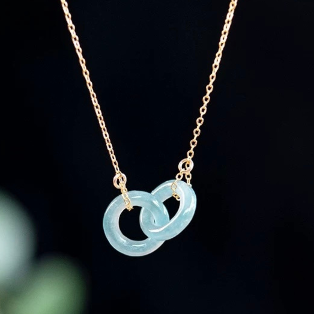 Emerald Interlock Elegance Necklace