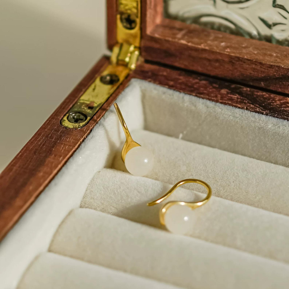 Hetian Jade Serenity Drops Earrings