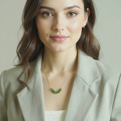 Hetian Jade Bead Strand Necklace