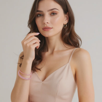 Pink Jade Harmony Bangle